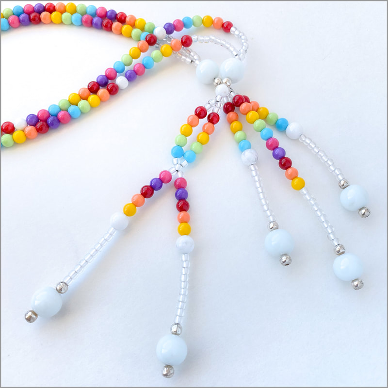rainbow chakra prayer beads sgi